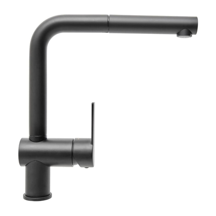 B-Way mitigeur de cuisine sur pied avec douchette extractible, noir mat (SATBSBW185)