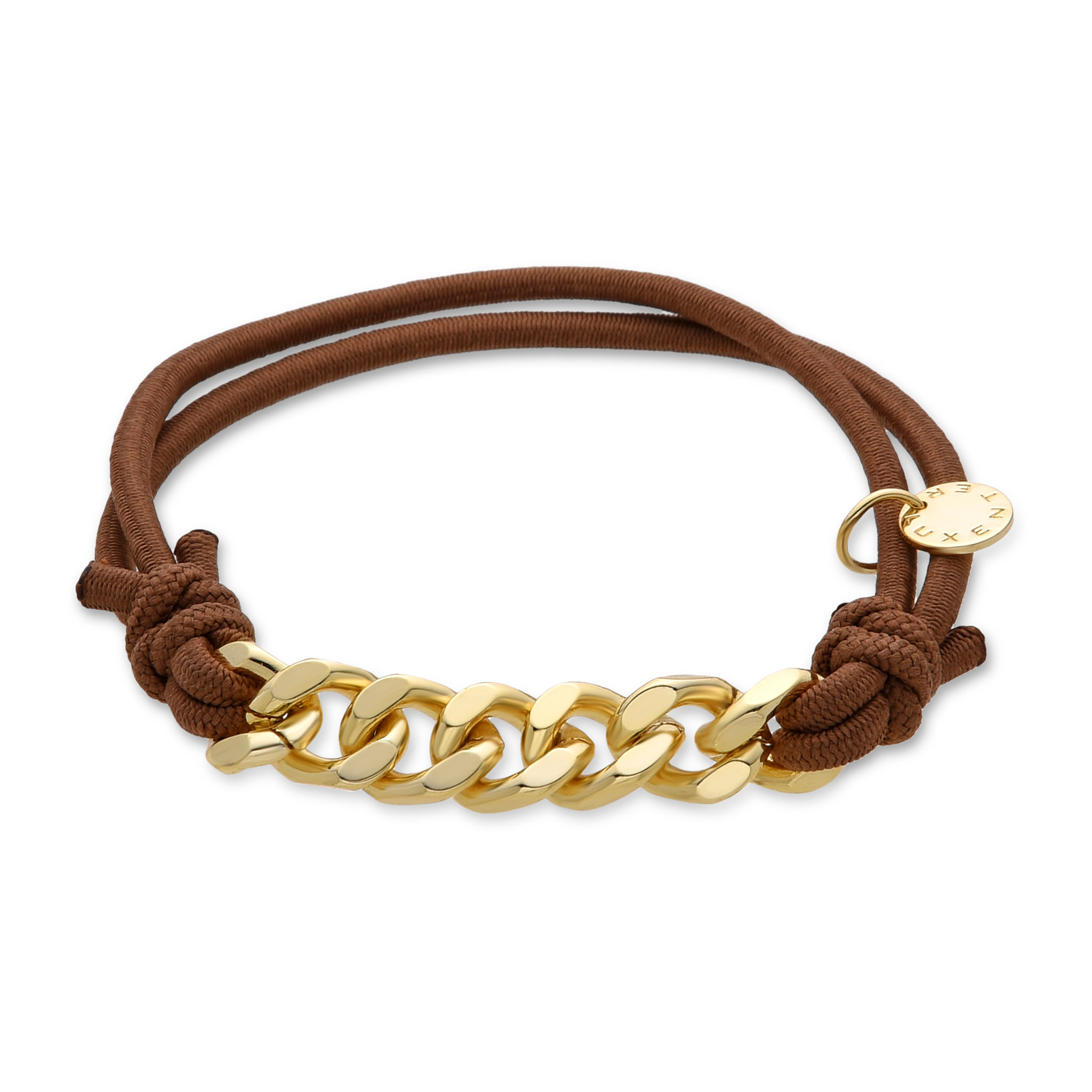 Coletero acabado en oro amarillo de 18k