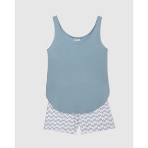 Pijama tirantes viscosa arubi índigo