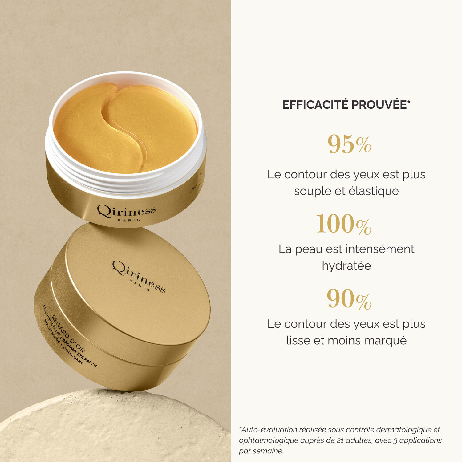 Regard d’Or  - Patchs Yeux Éclat Anti-âge 30 Paires