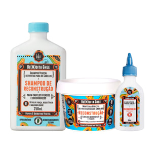 LOLA Kit Be(M)Dita Ghee Shampoo Reconstructive Papaya & Queratina 250ml + Mask 100ml + Oil 50ml