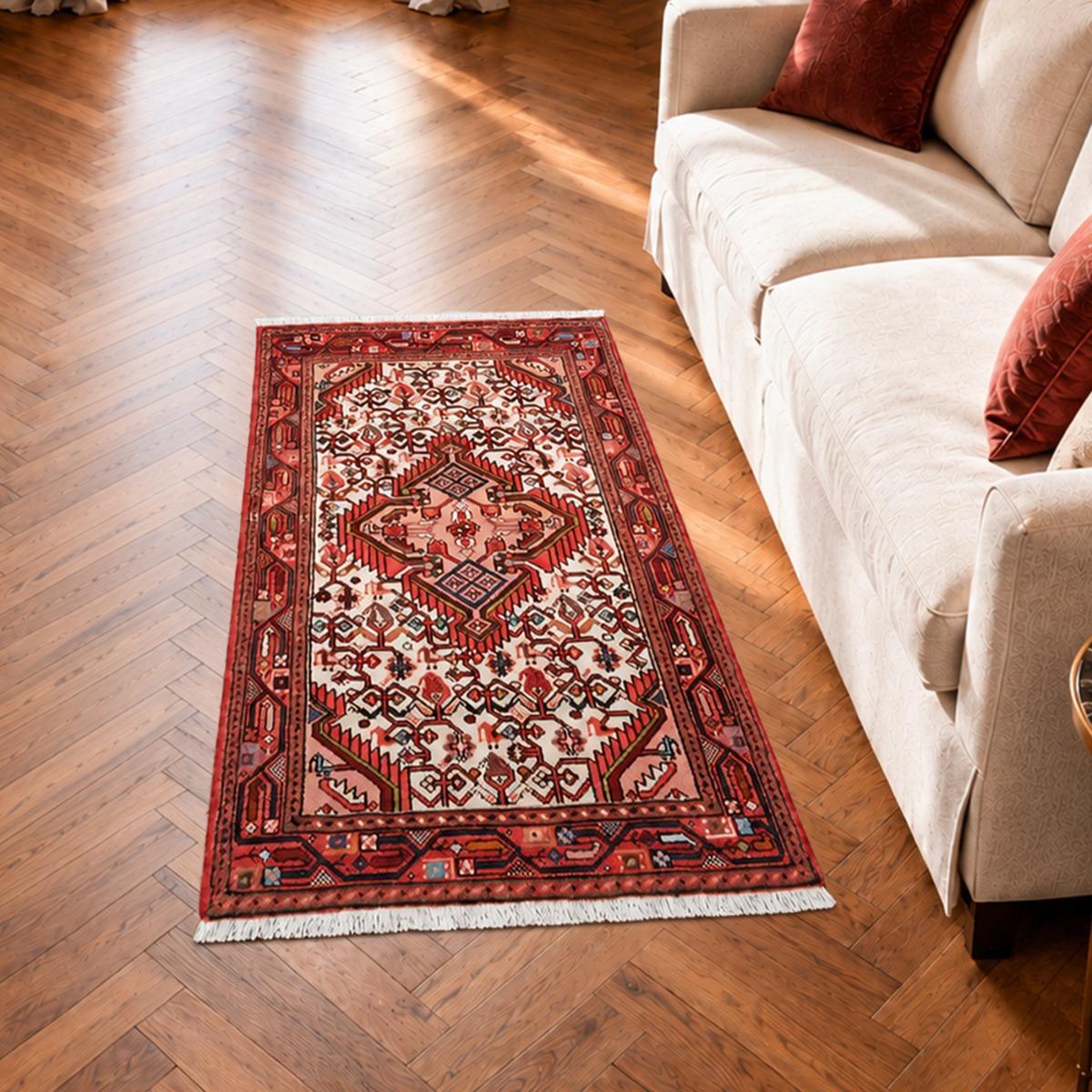 Tapis d'orient, motif oriental artisanal, noué main, EPAD