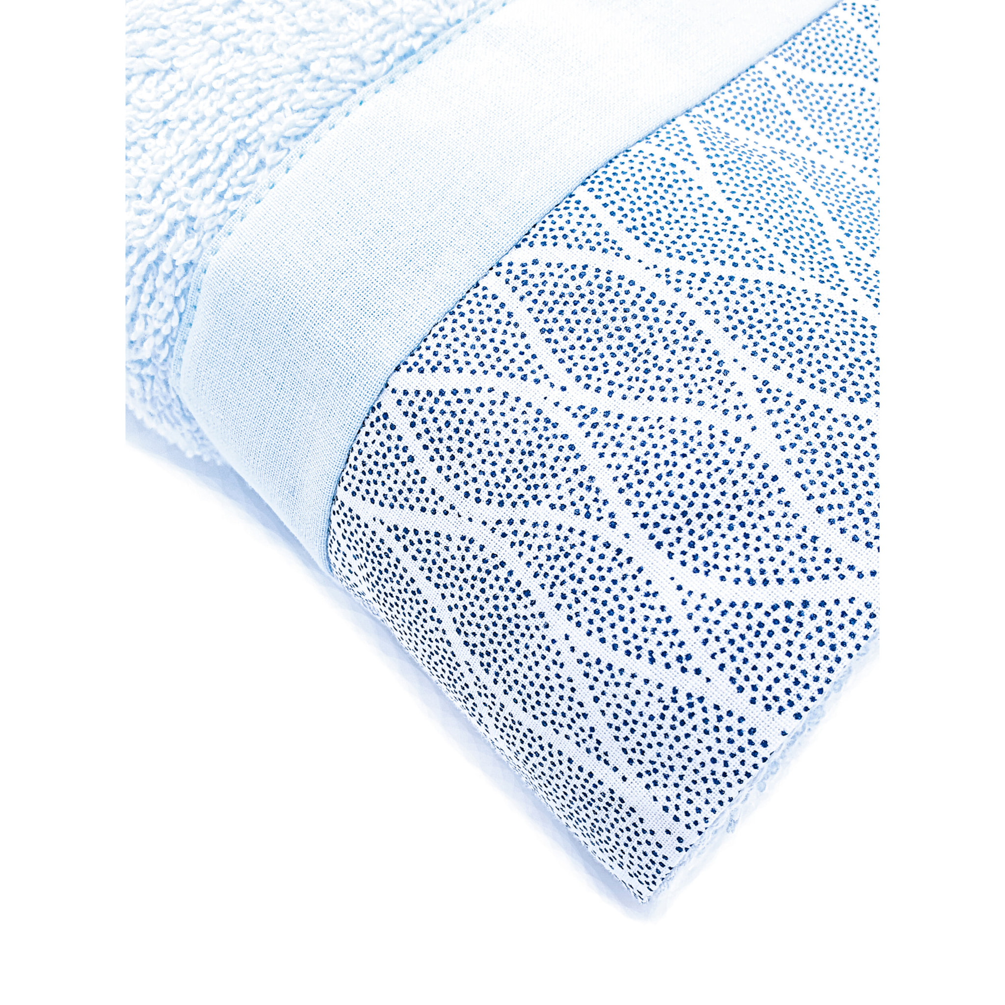 Set Spugna VENTOTENE 2 Pezzi: Viso+Ospite - Azzurro - 450 gr/m² - Puro Cotone