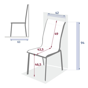 Chaise "Axant" empilable lin & argile