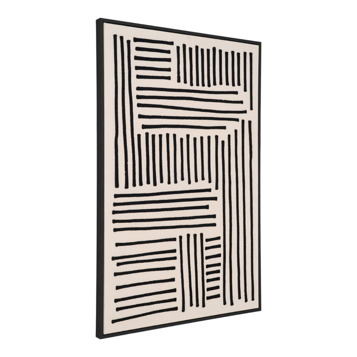Stampa su Tela Lipari No.1 — Nero e Beige 60×90 cm