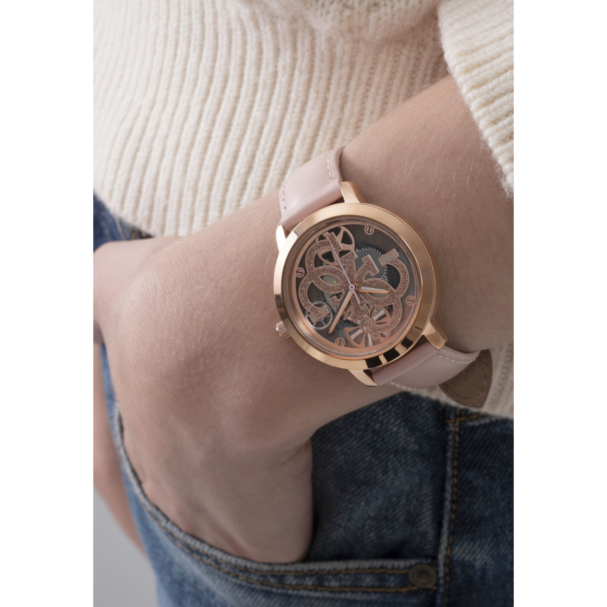 Guess Orologio Analogico Al Quarzo Gt Quattro Clear