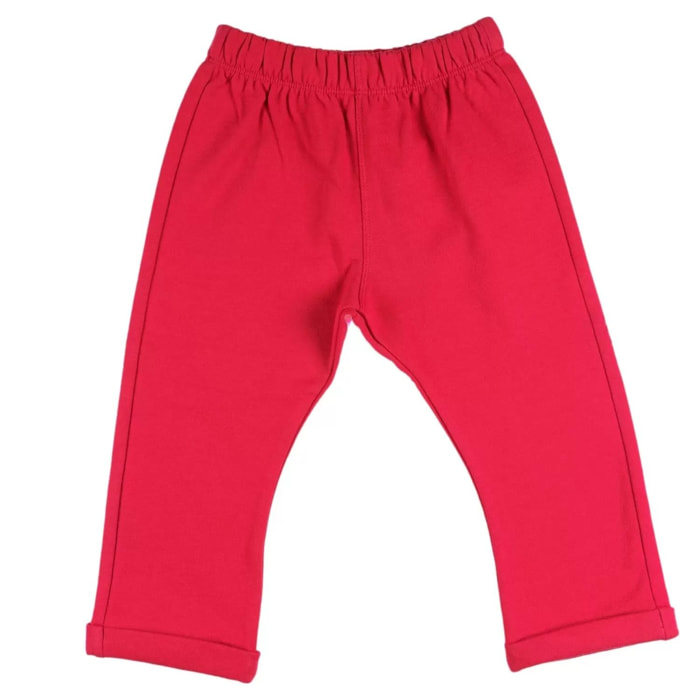 Pantalón de bebé rojo felpa jogging