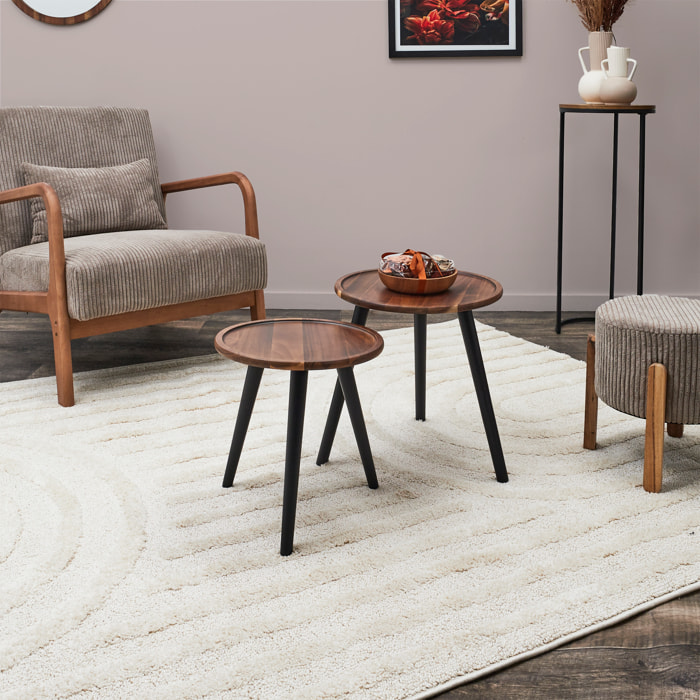 Table Gigogne Rond Acacia X2