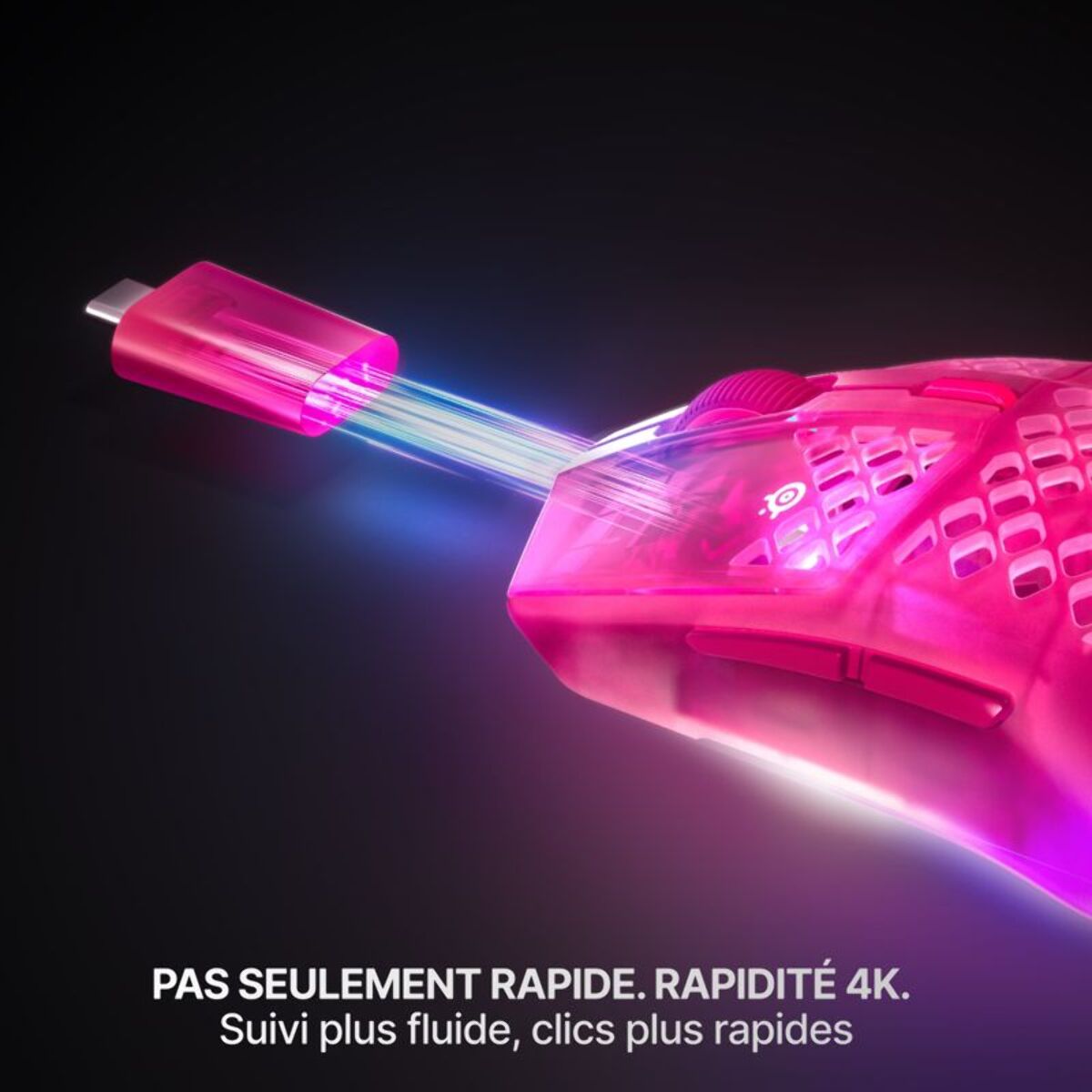 Souris Gamer Sans Fil STEELSERIES Aerox 3 WL Gen 2 - MagentaHaze