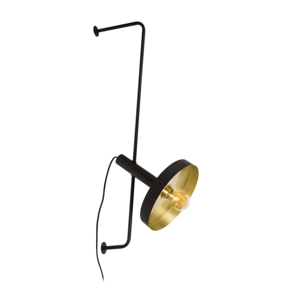 WHIZZ Lampe applique noire/or