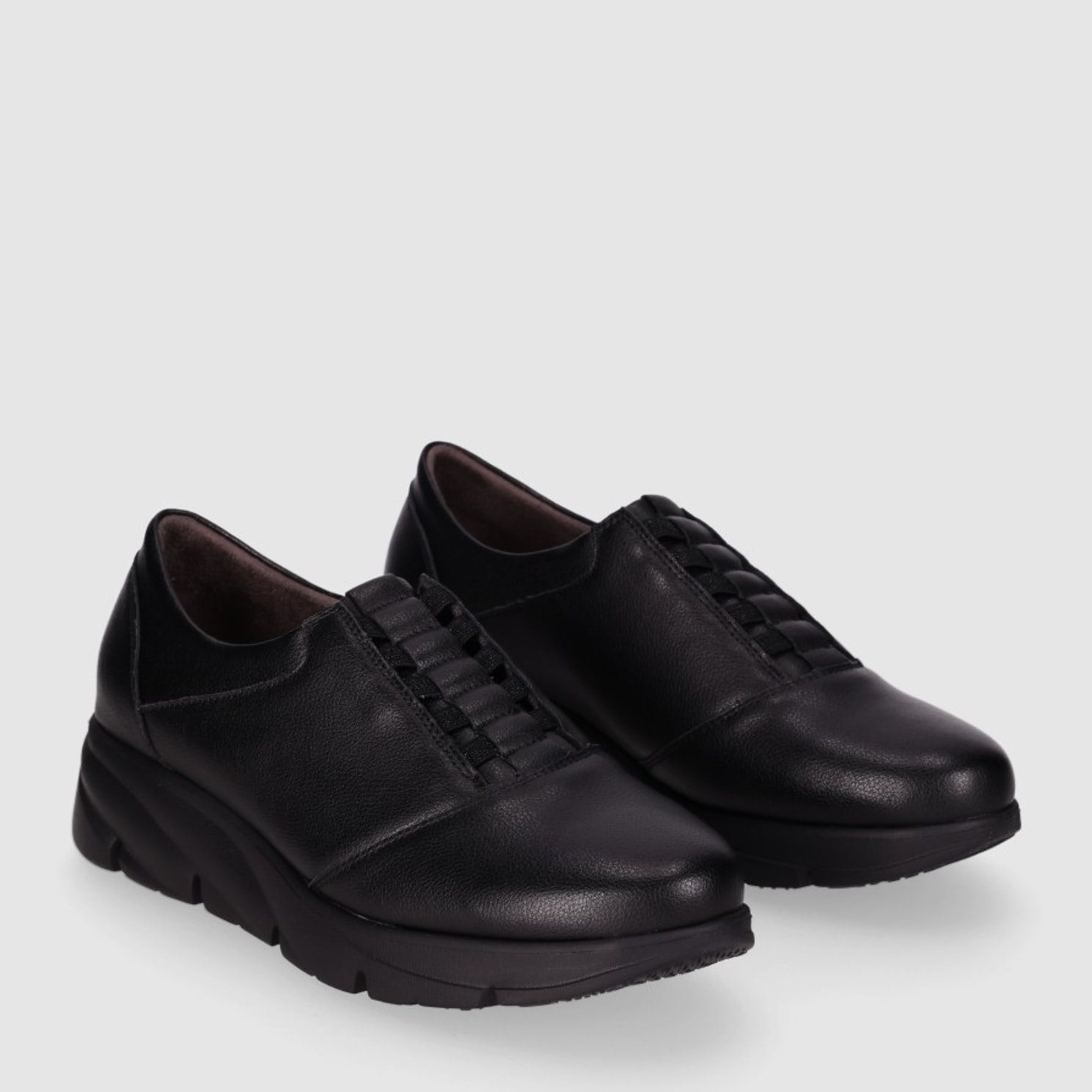 Zapatos de Piel - Negro - Tacón: 3 cm