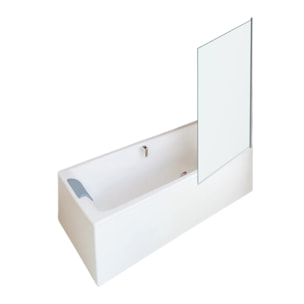 Pack baignoire droite Odéon Up + pare bain 1 volet + tablier + vidage