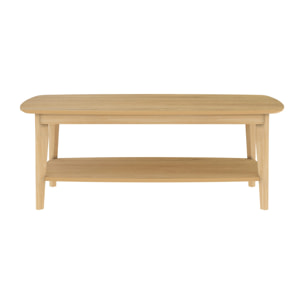 Table basse rectangulaire en bois clair - Sadi
