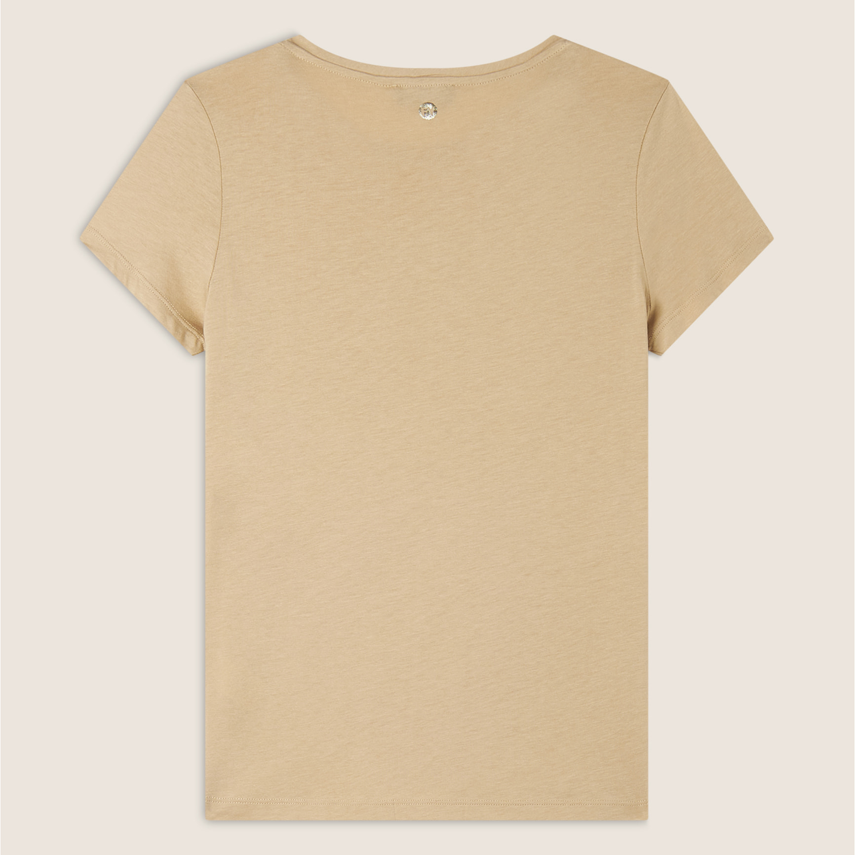 T-shirt regular fit con grafica e borchie dorate