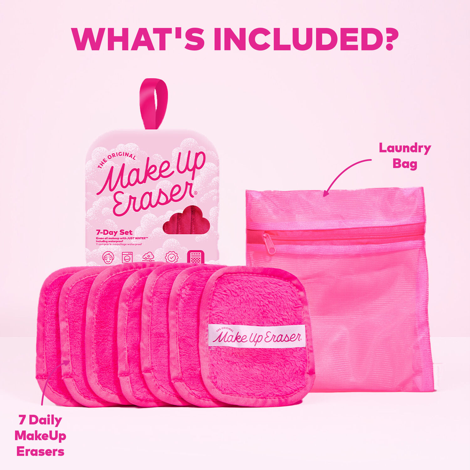 Original Pink 7-Day Set  - Serviette Démaquillante Réutilisable x7