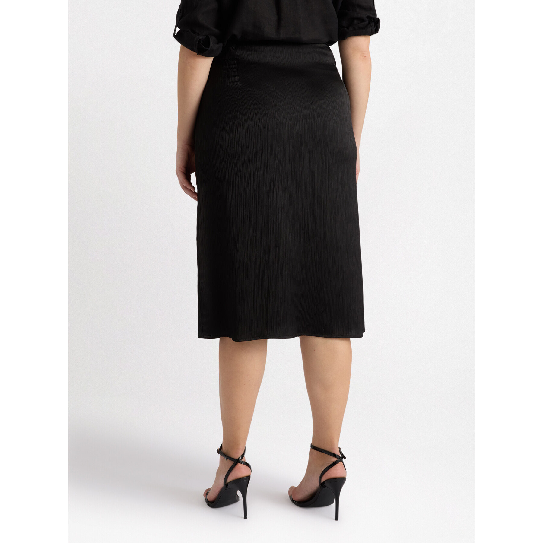 Fiorella Rubino - Falda cruzada con hebilla - Negro