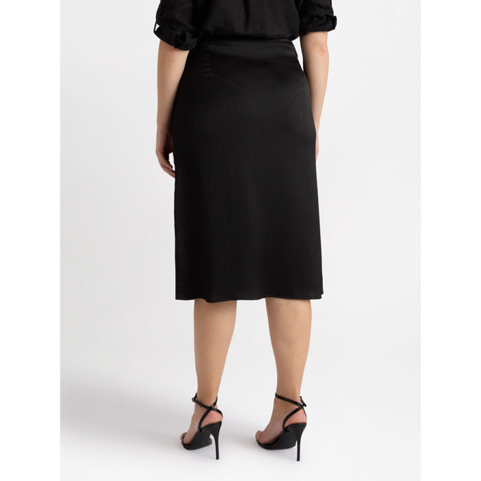 Fiorella Rubino - Falda cruzada con hebilla - Negro