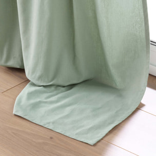 Rideau en poly-coton recyclé - Sauge