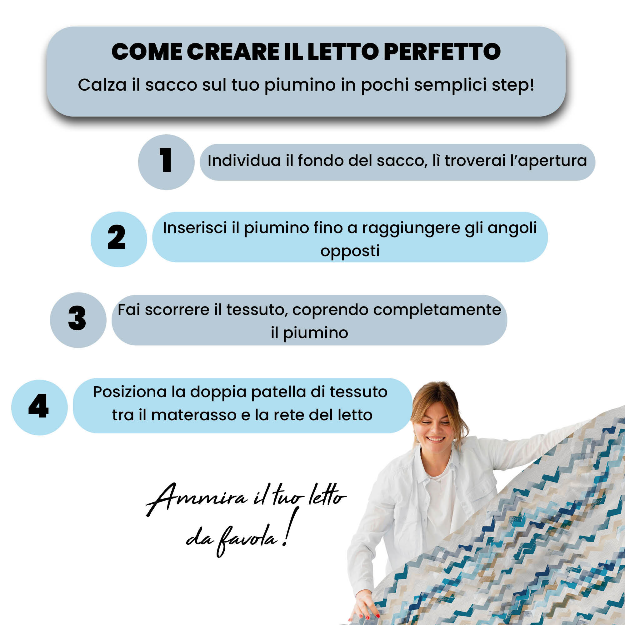 COPRIPIUMINO FASHION, 100% Microfibra, No Stiro - MODERN SKY