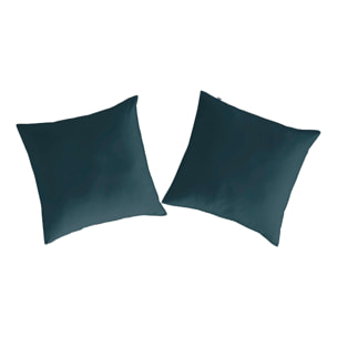 2 Fundas de almohada 100% algodón CASUAL azul oceano. Varios tamaños disponibles