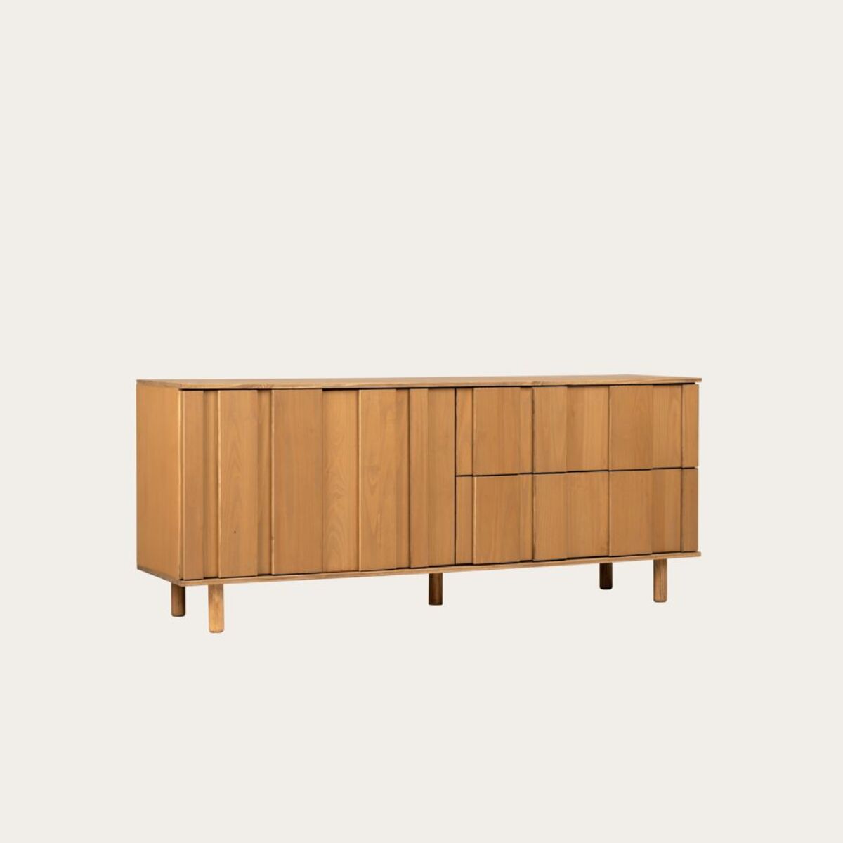 Buffet Sandoli -bois massif d'araucaria-couleur nogal 180 x 75 x 45 cm