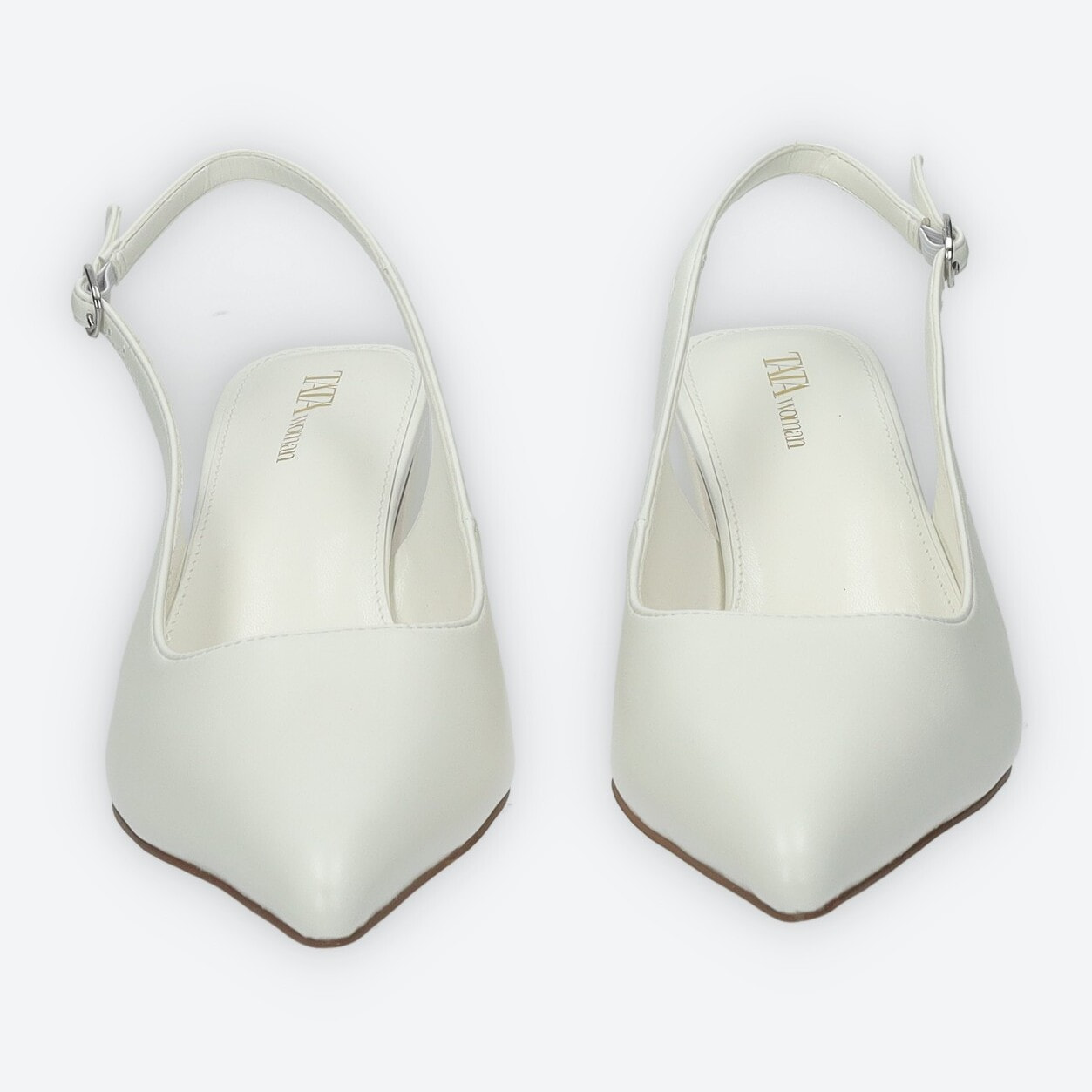 Décolleté sling back Donna Tata Italia Bianco