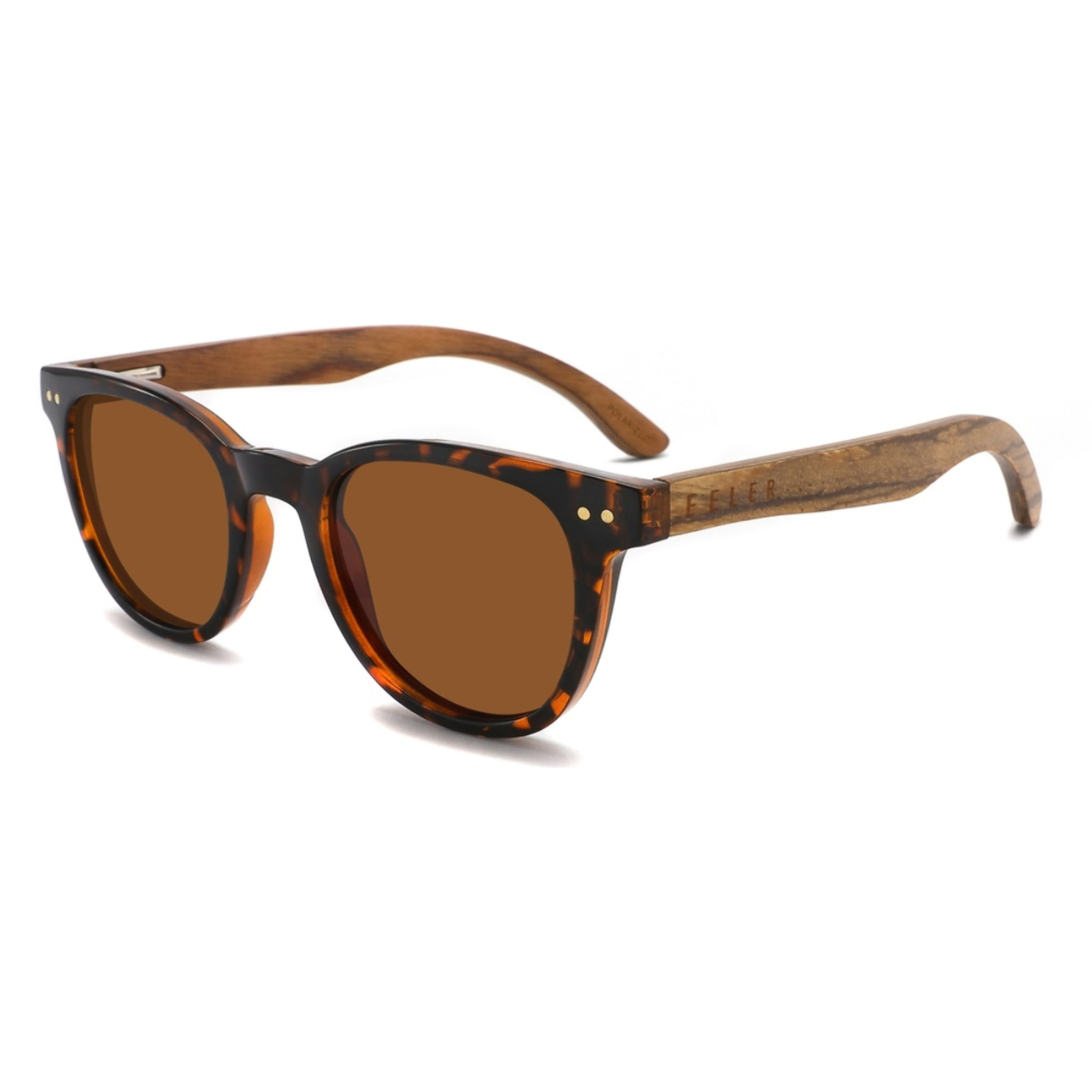 Gafas de Sol Feler 1556-2 Polarizadas de Madera Unisex 48 mm