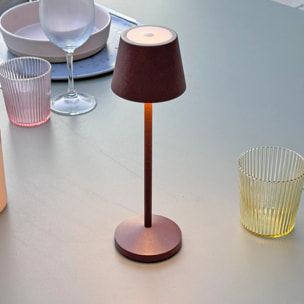 9 Lampes de table EMILY Rouille + base de chargement