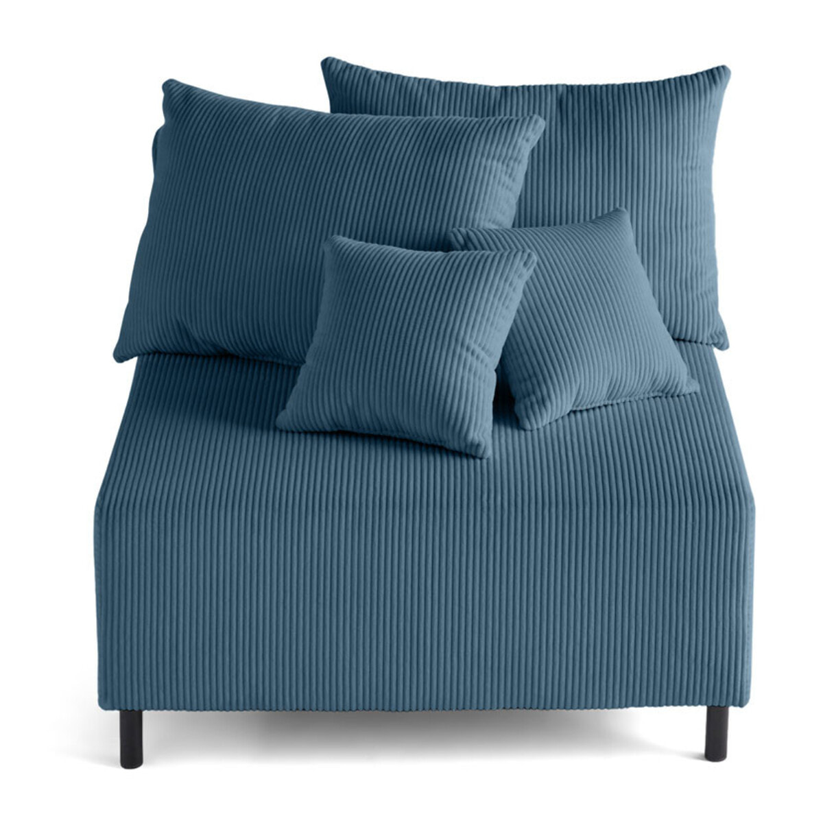 Edinburg - module d'assise - en velours côtelé - Bleu