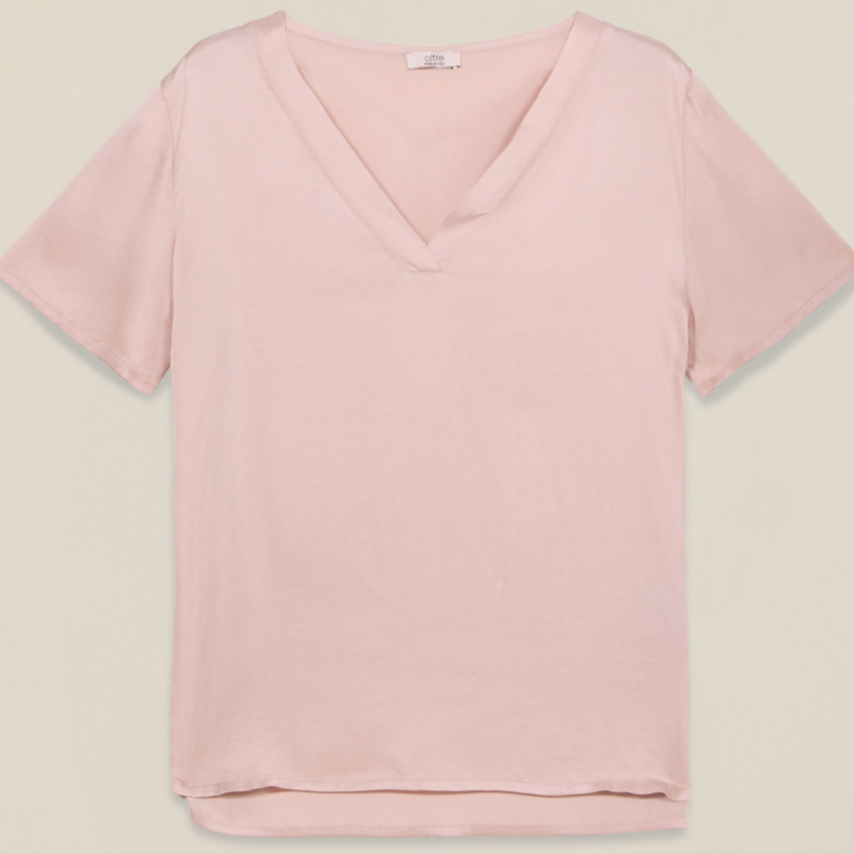 Oltre - Blusa in raso di viscosa - Rosa