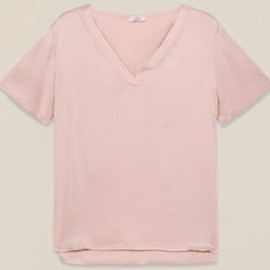 Oltre - Blusa in raso di viscosa - Rosa