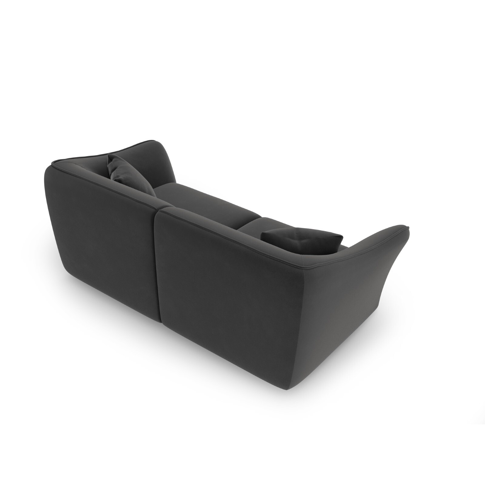 Canapé modulable "Tokyo" 3 places en velours gris foncé