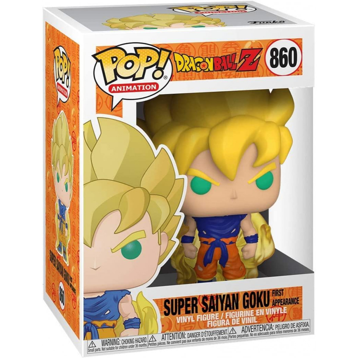 Dragon Ball Z S8 Funko Pop Animazione Vinile Figura Super Saiyan Goku Prima Apparizione 9 cm