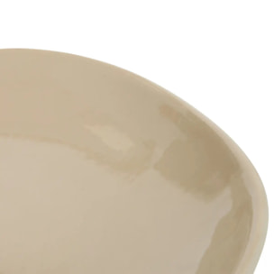 Coupe avec pied Aria en céramique D28 cm beige