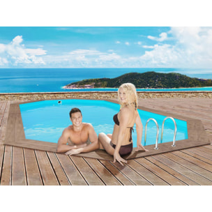 Piscine bois " Rio 120 " - 5.60 x 3.70 x 1.24 m