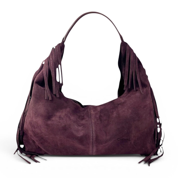 Borsa a Spalla Cheval Firenze Belen Suede Bordeaux