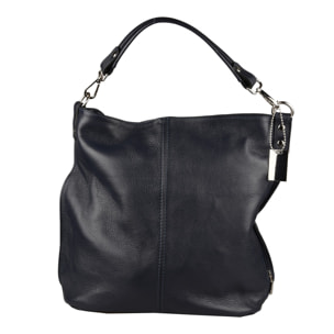 Borse Donna colore Blu-in pelle Made in Italy L31 cm X W32 cm X H16 cmcm
