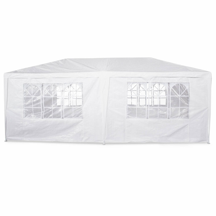 Tente de réception 3x6m - Aginum - Blanc - à utiliser comme pavillon. pergola. chapiteau ou tonnelle.