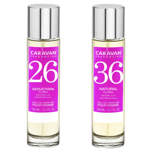 Set de 2 perfumes caravan para mujer nº36 y nº 26