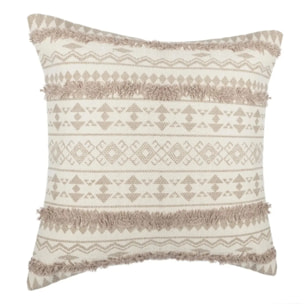 Housse de coussin tuftée "Etnik" beige 40x40cm