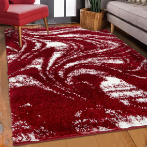 Tapis shaggy tissé motif abstrait KEBE
