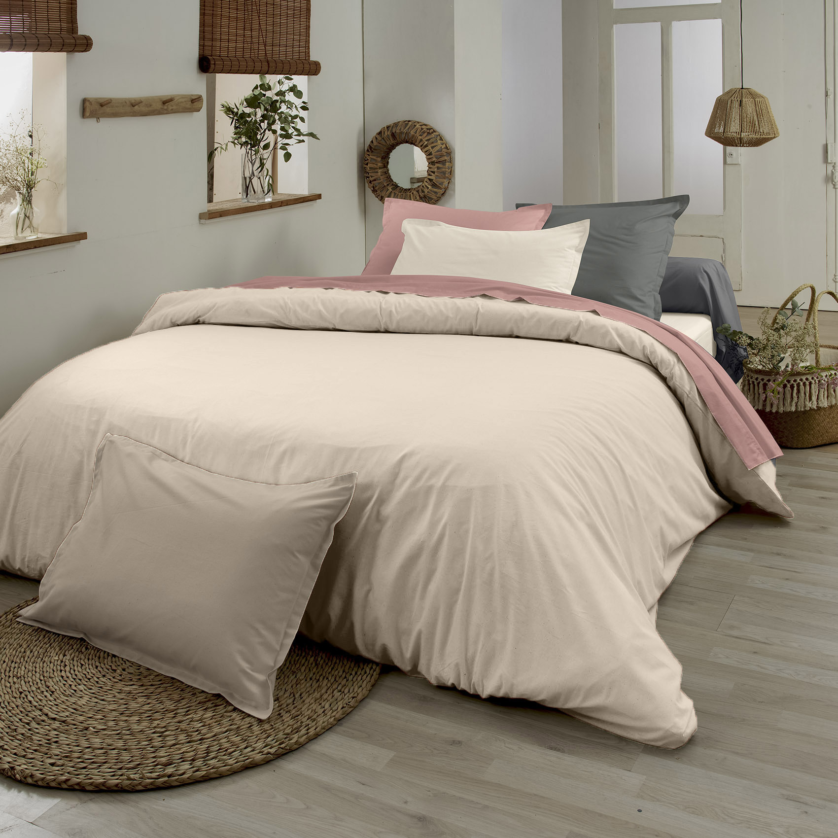 Housse de couette en coton biologique - Sable