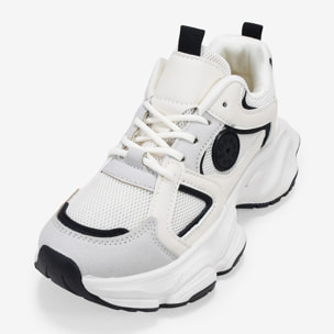 Zapatillas de plataforma blancas con cordones