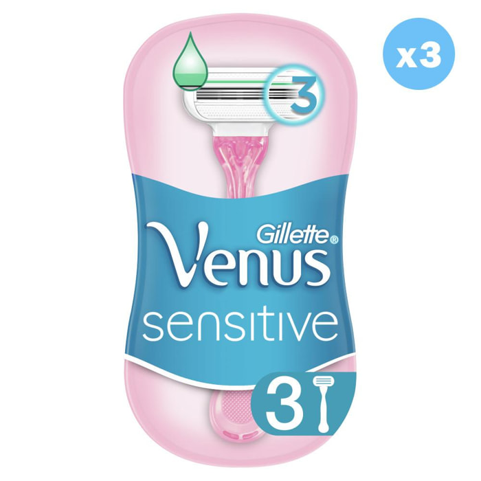 3x3 Rasoirs Jetables Venus Sensitive