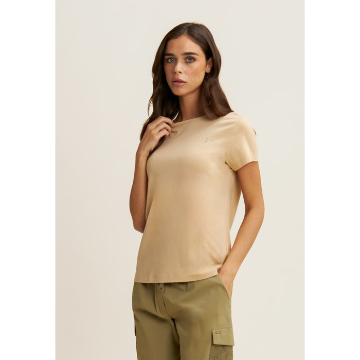 T-shirt con inserto posteriore in Sangallo