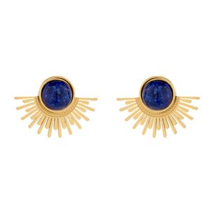 Pendientes de Lapislazuli Natural acabados en oro amarillo de 18K- Viwing