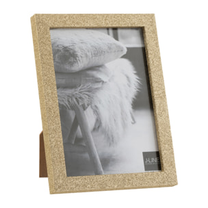 Cadre photo J-Line - cadre photo Glitter - bois - or - moyen - 4 pièces