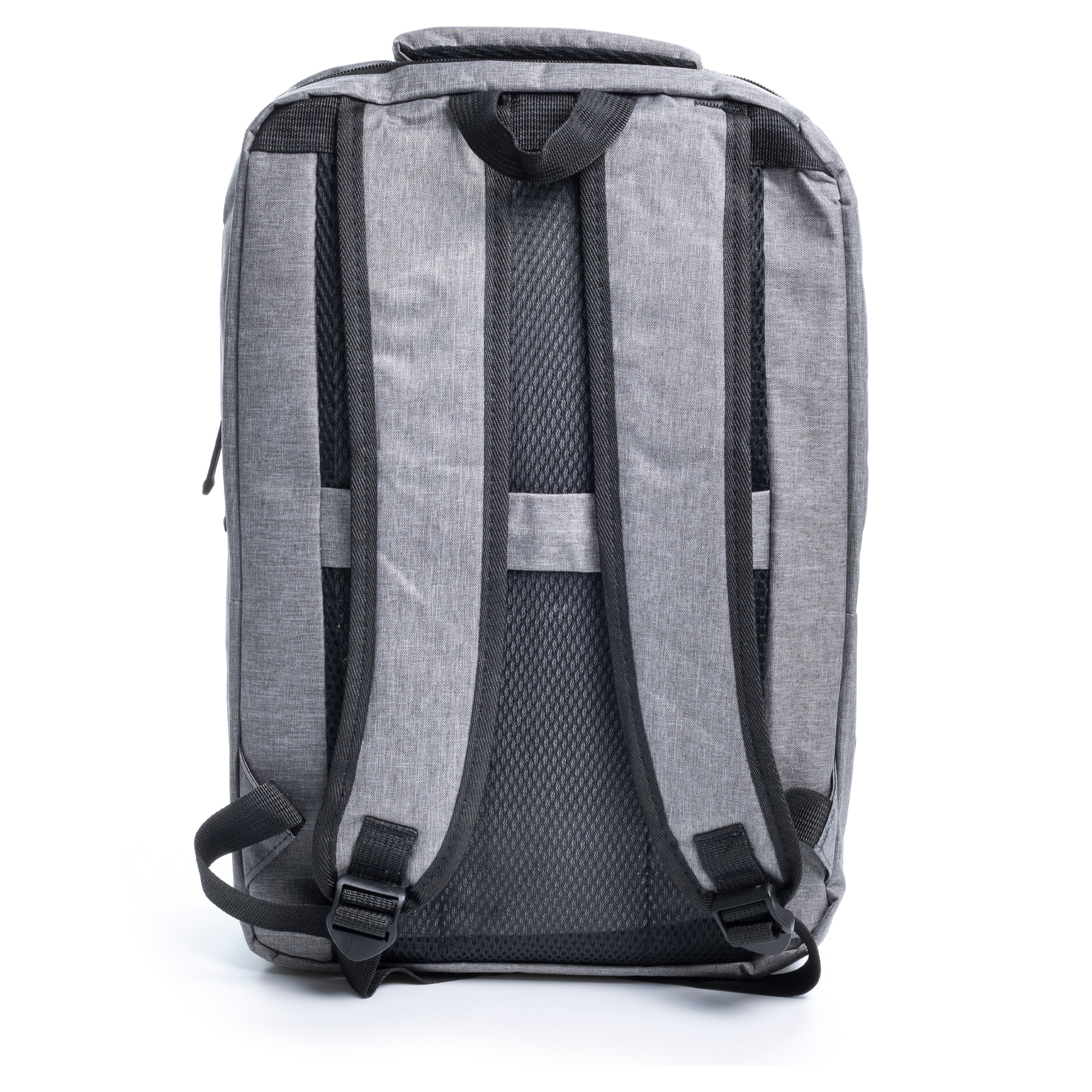 Zaino da cabina multiscomparto, porta laptop 17". Adattabile a Trolley. Presa USB esterna nascosta.