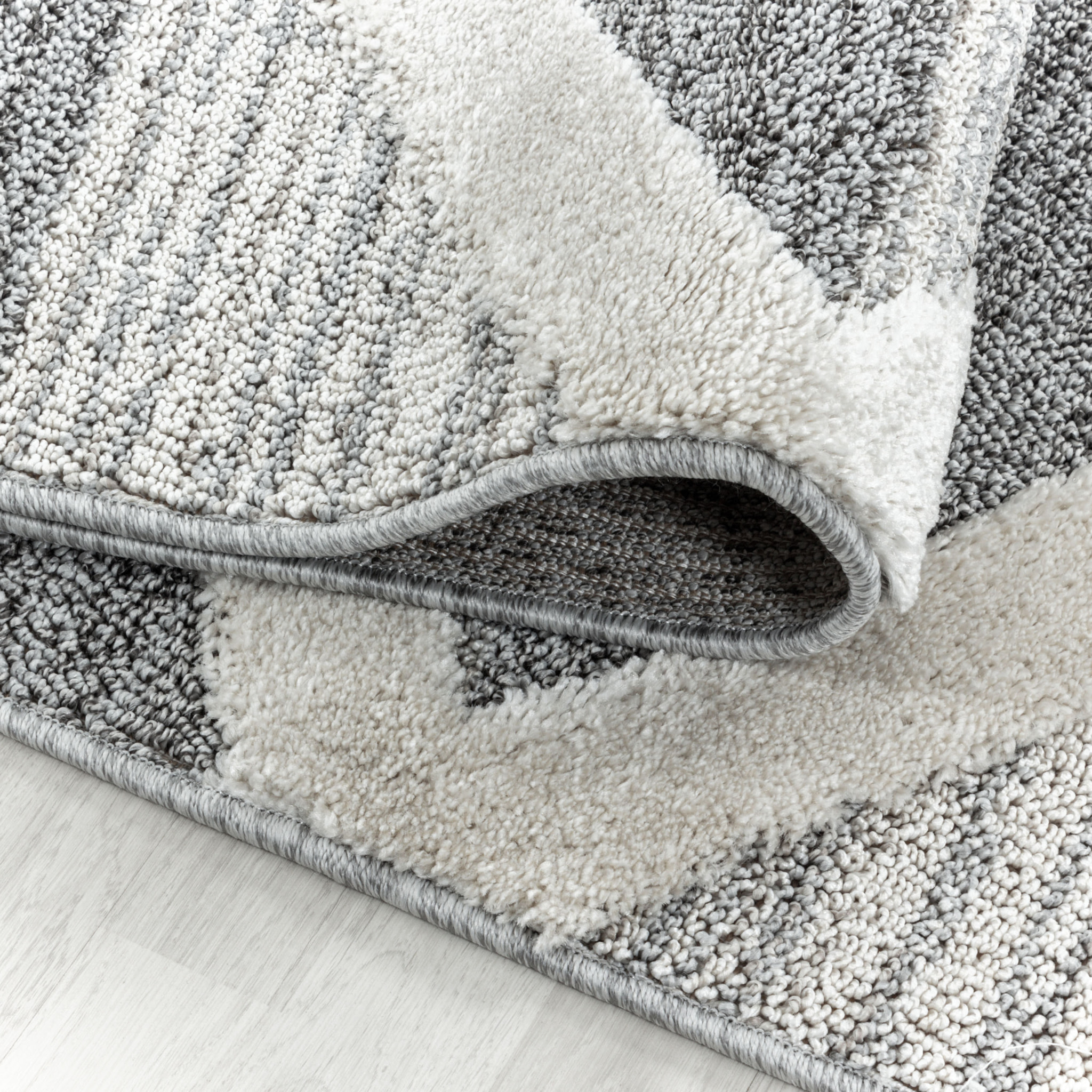 PISA - Tapis de salon à motif moderne gris - PIS4709GRI