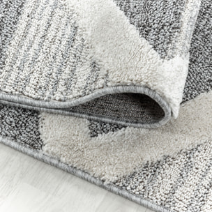 PISA - Tapis de salon à motif moderne gris - PIS4709GRI